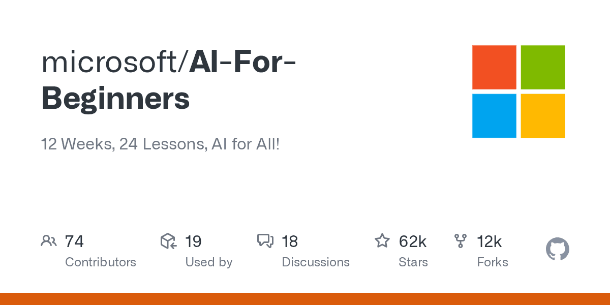 microsoft/AI-For-Beginners cover