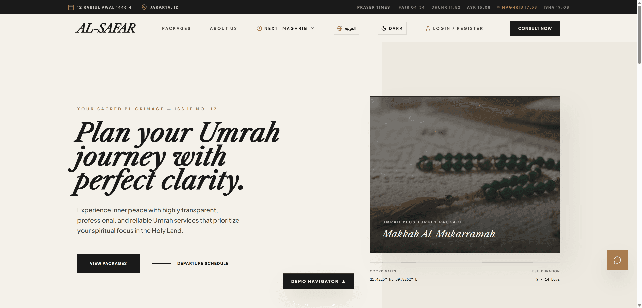 Preview of Travel Umroh Website