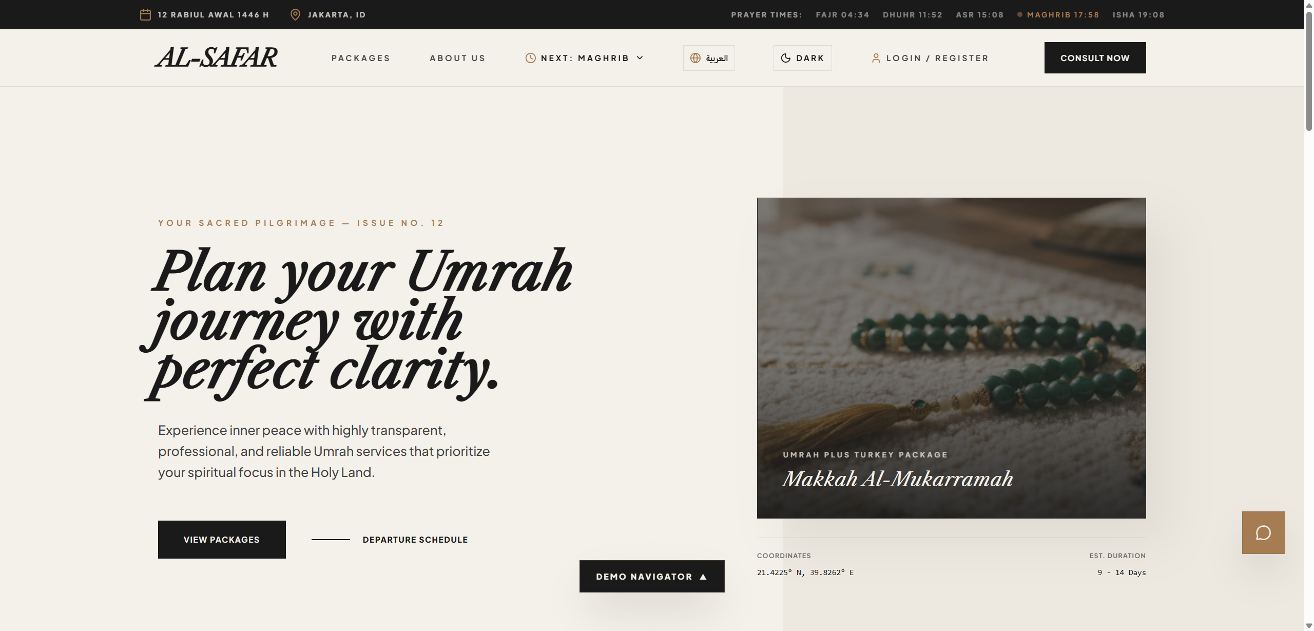 Preview of Travel Umroh Website